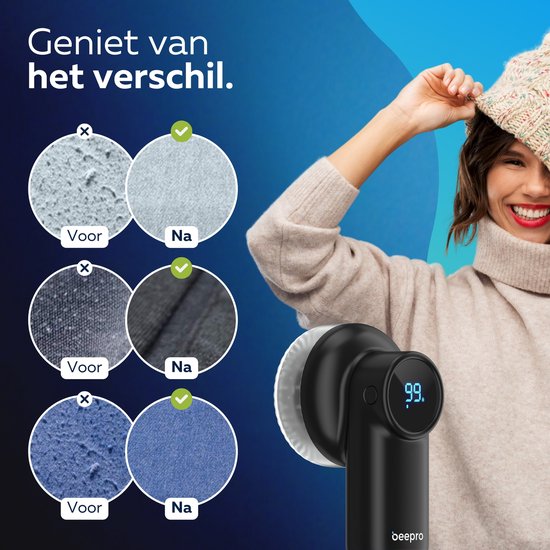 Beepro® Elektrische Pluizenverwijderaar - Ontpluizer - Ontpiller - Pluizentondeuse - Draadloos en Oplaadbaar