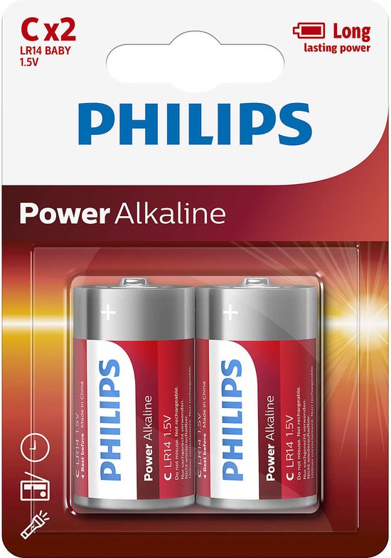 Philips LR14P2B - C batterij - 2 stuks
