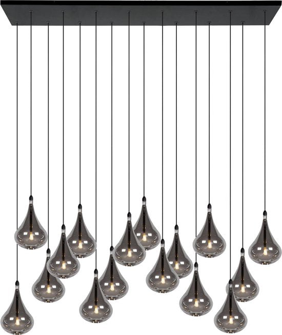 Lucide TEARS - Hanglamp - LED Dimbaar - G4 - 16x1,5W 3000K - Zwart