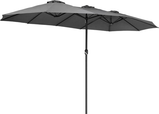 Kingsleeve Dubbele Parasol XXL - 460x270cm UV Bescherming – Antraciet