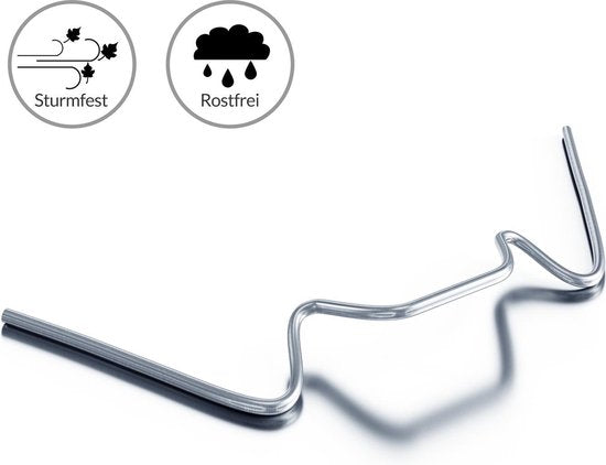 Deuba Broeikas Glasklemmen – 50 Stuks 85x30mm – RVS Zilver