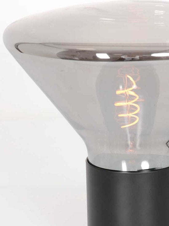 Tafellamp Ambiance 3401ZW Zwart, 25 cm hoog, 26 cm diameter, van elektronica, glas en metaal, Steinhauer, Eigentijds design voor binnengebruik