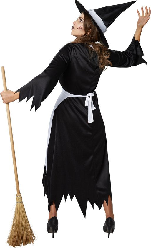 Dressforfun Griezelige heks XXL - verkleedkleding kostuum halloween verkleden feestkleding carnavalskleding carnaval feestkledij partykleding - 302234