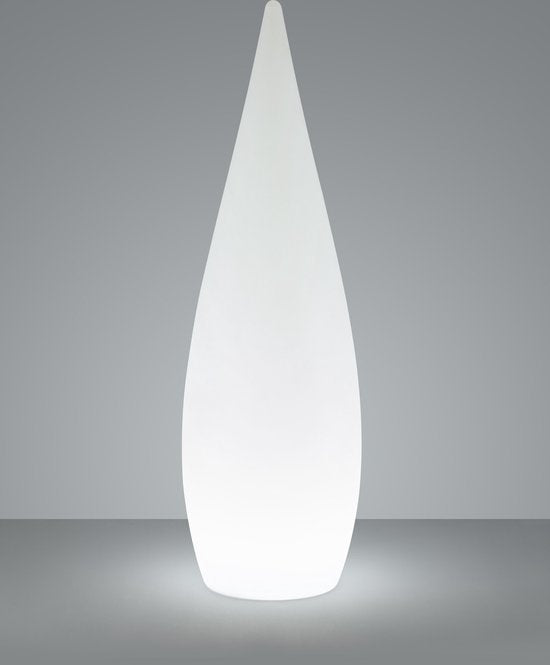 REALITY PALMAS Staande lamp - Wit - incl. 1x SMD 4,5W - Afstandsbediening - Geïntegreerde dimmer - USB-aansluiting - RGBW-kleurenwisselaar - Oplaadbaar - Snoerloos - Accuvoeding - Geheugenfunctie via de afstandsbediening - Buitenverlichting - IP44
