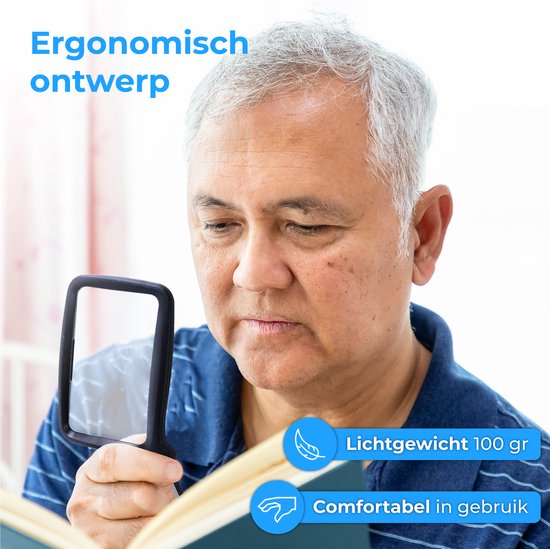 Nuvance - Vergrootglas met Verlichting - Loep - Vergrootspiegel - Loeplamp met Led Verlichting - Leesloep voor Volwassenen en Ouderen