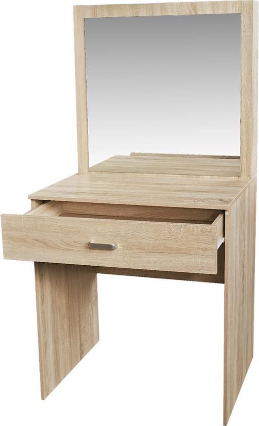 Kaptafel make up visagie opmaaktafel bureau - toilettafel - lichtbruin