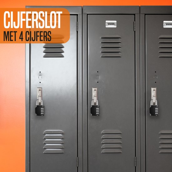 VAIVE Hangslot met Cijfercode - Cijferslot - Slot - Hangslotje - Voor binnen en buiten