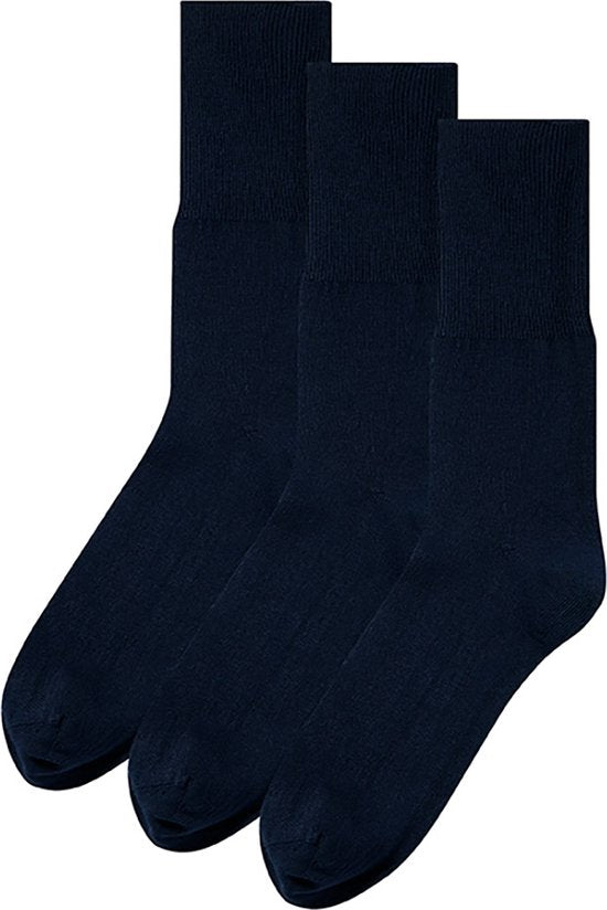 Diabetes Sokken - Niet Knellende Naadloze Sokken - 3 paar - Navy Blauw - Maat 39-42 - Modal Antipress Sokken - Medische Sokken - Sokken Zonder Elastiek