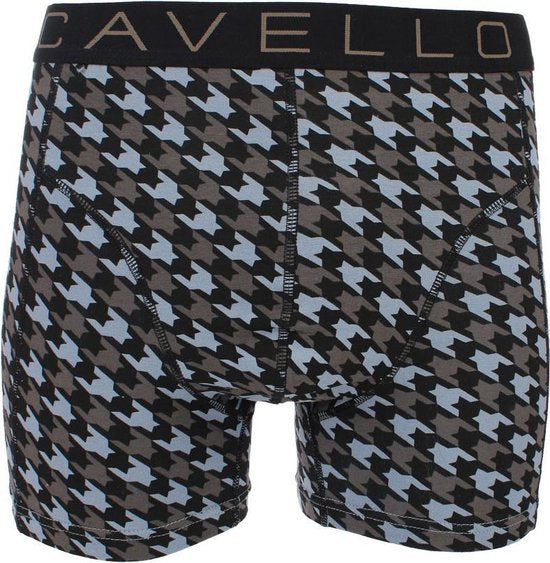 Cavello - 2-pack Boxershorts Zwart / Pepita Print - S