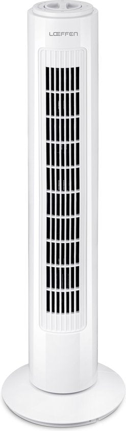 LOEFFEN 1015471 Torenventilator - Luxe Ventilator met Swingfunctie - Wit