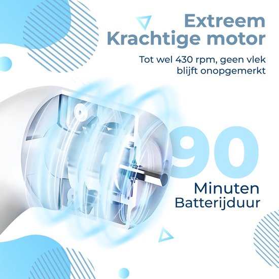 GoScrub® Cleaning King V2 - Elektrische Schoonmaakborstel – Elektrische Schrobber - Schrobborstel – voor badkamer of keuken – Schrobber Met Steel - 9 opzetstukken