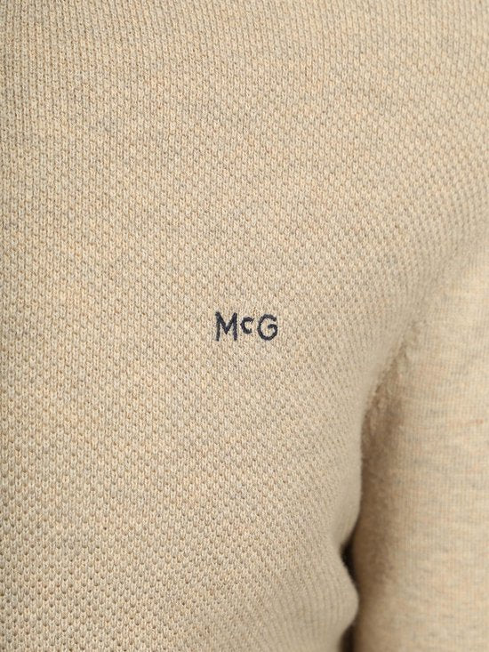 McGregor Half Zip Trui Merinowol Structure Sand - Maat 3XL - Heren - Pullovers