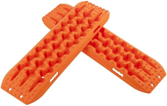 Coast Offroad Tractieplanken – Set van 2 – 10 Ton Draagvermogen – 150° Buigbaar – 107 x 31 x 7 cm – Oranje
