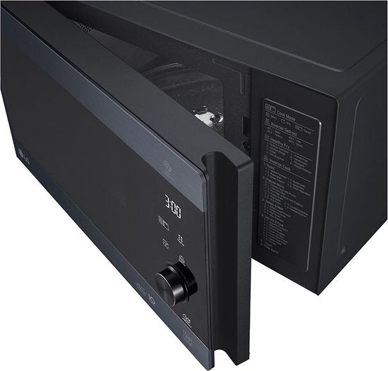 LG – NeoChef Magnetron met Grill – 47,6x38,9x27,2 cm – Zwart Metaal & Glas – 1000 Watt Magnetron & 900 Watt Grill – 25 Liter – Smart Inverter Technologie – MH6565CPB