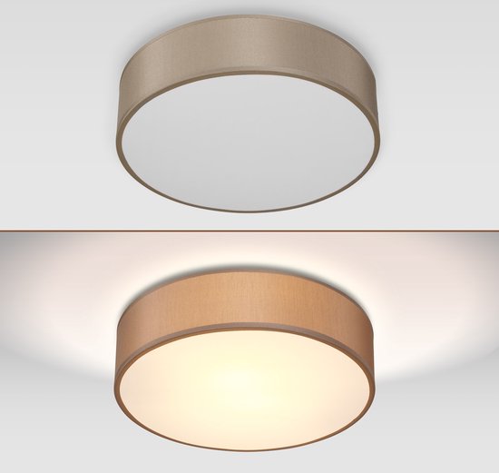 Monzana Plafondlamp - 40W Rond 38cm Fitting E27 - Taupe