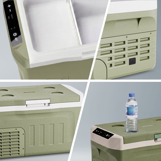 Auronic Elektrische Koelbox - Compressor - 21L - 12V en 240 volt - Camping Koelkast - Frigobox Auto - Groen