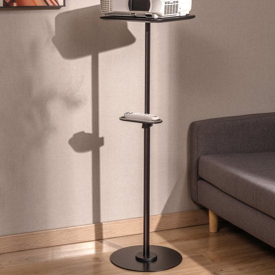 VDD - Beamer Statief - Beamer Beugel - Beamer Standaard - Projector Statief - Beamer Houder - Beamer Tafel - mediaplank - zwart