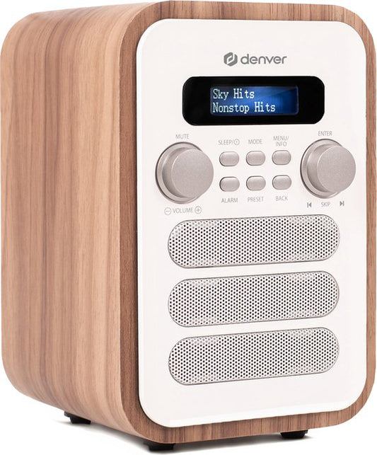 Denver DAB-radio - Retro Radio - Bluetooth - DAB+/ FM Radio - DAB48W