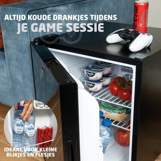BREND BR-2240 Thermo-elektrische Mini Koelkast - 44 Liter - Fluisterstil 35 dB - LED - Energiezuinig - Voor Slaapkamer, Kantoor of Camping