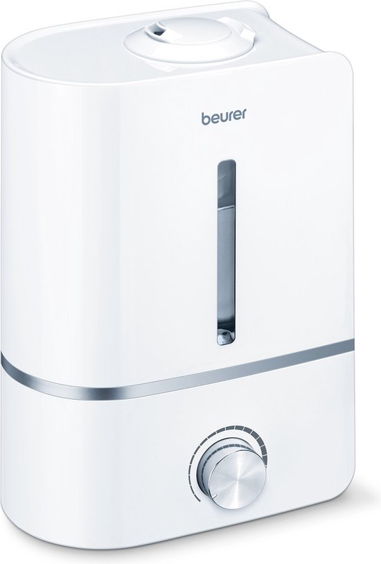 Beurer LB 45 Luchtbevochtiger - Ultrasoon – Aroma – Tot 30 m2 – Geluidsarm – 4 L waterreservoir – 2 Nevelsproeiers – 3 Jaar garantie - Wit