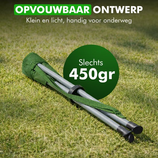 Travelhawk Opvouwbare Kruk - Kruk - Krukje - Campingstoel - Inklapbaar - Visstoel - Voetensteun - Groen