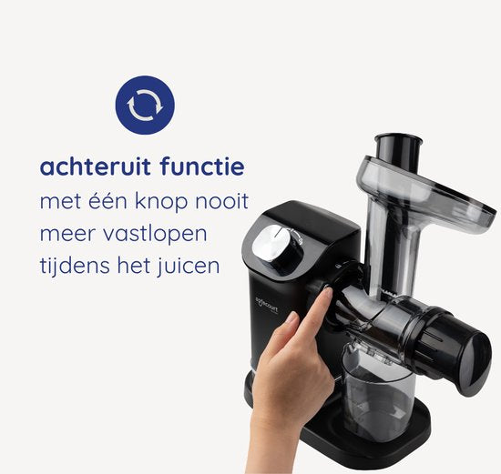 Safecourt Kitchen Slowjuicer - Juicer - Groenten en Fruitpers - 300ml - Zwart