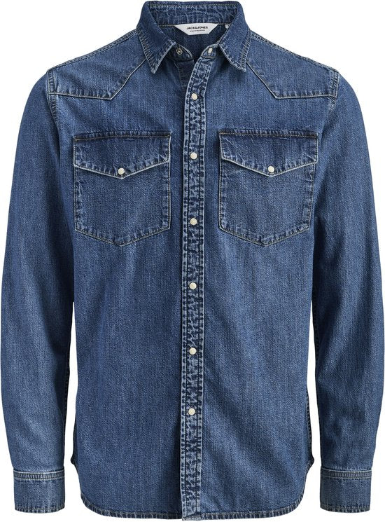 Jack & Jones Essentials Denim Overhemd - Blue Denim - Maat M