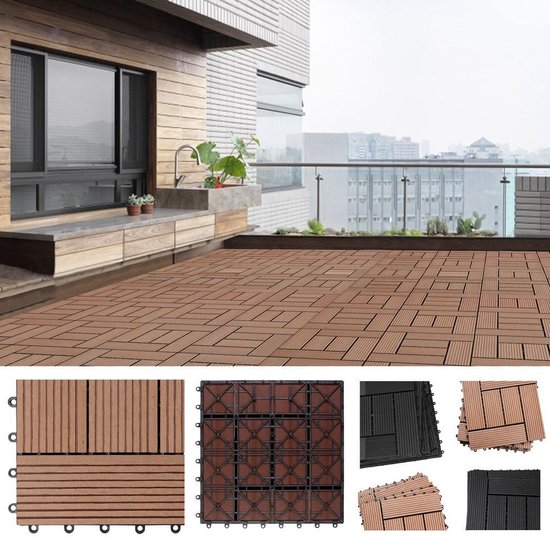 WPC Vlondertegels - Mozaïk Insteeksysteem 30x30cm - Terrakotta