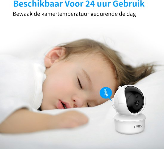 LAKOO babyfoon zonder monitor en zonder app - uitbreidingscamera op de Pro5 set