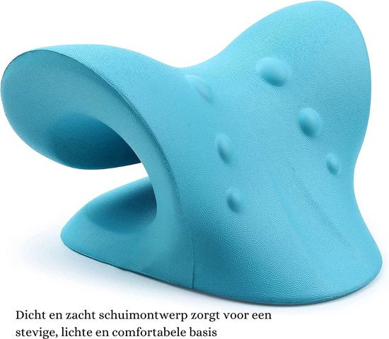 Nek- en Schouderrelaxer - Cervicaal Tractieapparaat voor TMJ Pijnverlichting en Cervicale Wervelkolomuitlijning - Chiropractisch Kussen voor Ontspanning en Comfort