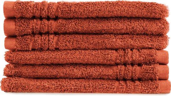 Phlox Supreme Washandje - 6 Stuks - Terracotta - 16x21 cm