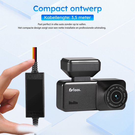 Dashcam Hardwire Kit – 24-Uurs Bewaking – USB-C Aansluiting – Compact Ontwerp – Eenvoudig Te Installeren – Directe Accu Aansluiting – van Faas