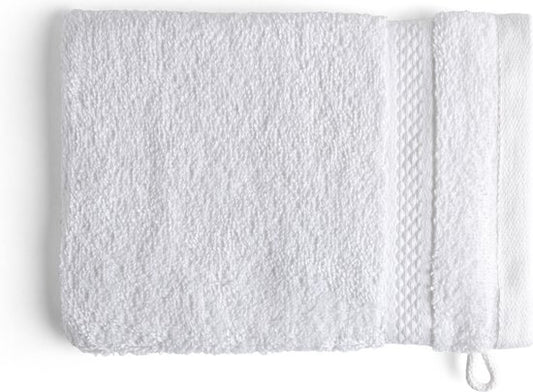 DoubleDry Hotel Washandjes 16 x 21 cm – Set van 6 – 100% Katoen 500 g/m2 – Zacht & Absorberend - Wit