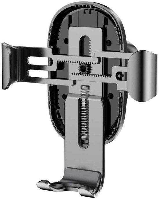 Baseus Gravity Car Mount Autohouder + Qi Draadloze Oplader Zilver