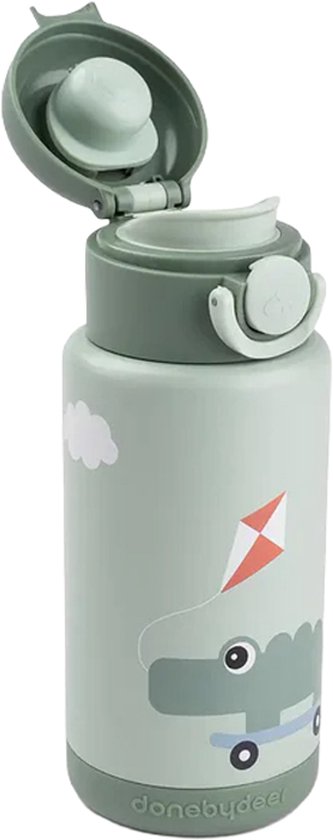 Done by Deer Thermo Fles - Playground - Groen - 340 ml