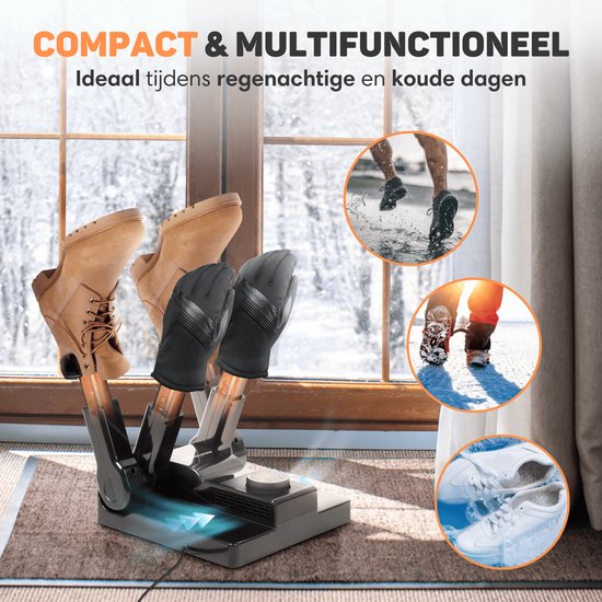 Vulpes Goods® Tech - Schoenendroger & Schoenverfrisser met Ozone - Ozone & Droogfunctie - Meerdere Droogfuncties - Incl. 10 Schoenverfrissers - PRO V2 versie