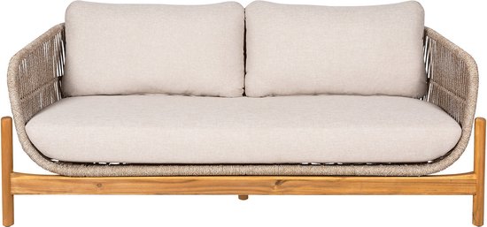 House Nordic Terracina Loungebank - Acaciahout - 78.5 x 175 x 72 cm - Acacia/Beige
