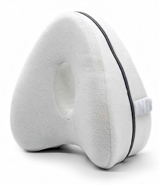 Sleeptight Orthopedisch Kniekussen voor in Bed Zijslapers - Zijslaapkussen - Beenkussen Traagschuim - Ergonomisch Zijslaper Kussen - Met Band - 25cm