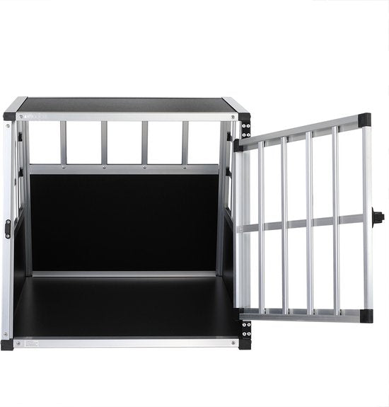 Cadoca Honden Transportbox M – Aluminium – 70x54x51cm Afsluitbaar