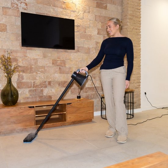 Techweise - Dweilset voor TS Compact Handstoomreiniger - 2 Verlengpalen - 1 Vloermop - 2 Dweildoeken