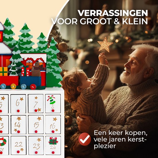 Spielwerk Herbruikbare Adventskalender – Winterlandschap 24 Deuren
