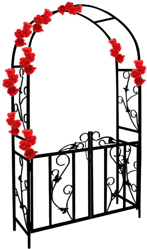 Gardebruk Rozenboog - 225x115x37cm - Weerbestendig Metaal - Zwart