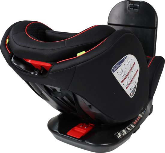 Carkids -Size Autostoeltje - Darcy - 360° Draaibaar - 40-150cm - Isofix - Zwart/Rood