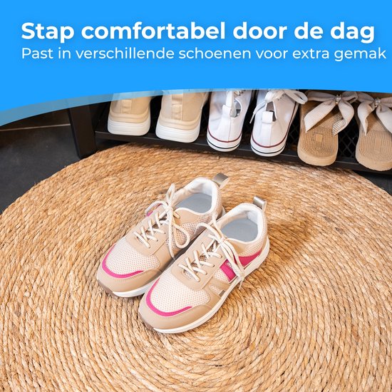 Nuvance Inlegzolen - 2.5cm Hakverhoger - Hielbeschermers - 2 Stuks - Maat 36-40 - Heren & Dames - Hielzooltjes - Blauw