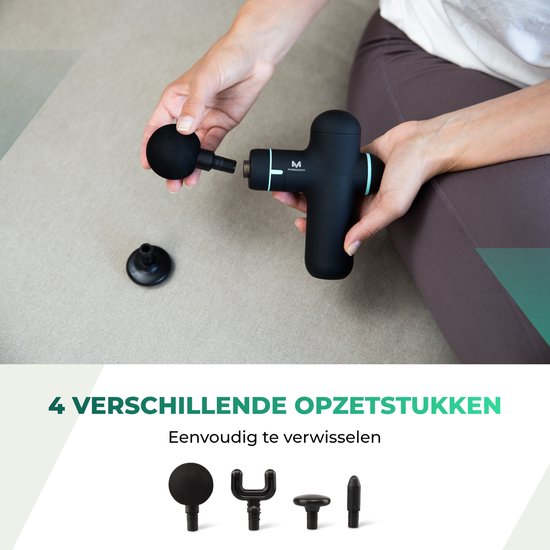 Massagerr® Mini Massage Gun PRO - Relax en Ontspanning Massage Apparaat – Massagegun Zwart – Massageapparaten – Ontspannen - Professioneel Massageapparaat - Massage Pistool