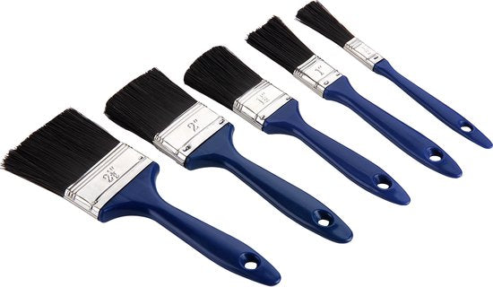 MONZANA Set van 5 Verfkwasten - Verschillende Maten - Blauw