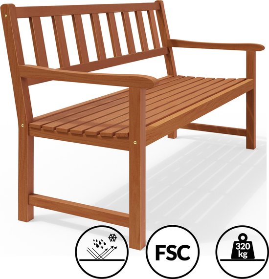 Casaria Tuinbank – FSC®-Gecertificeerd Acacia / 120 cm Breed – Bruin