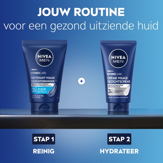 NIVEA MEN HYDROCARE Gezichtsreiniger - Reinigingsgel Gezicht - Face Wash - Gezichtsreinigingsmiddel - Cleanser - 100 ml