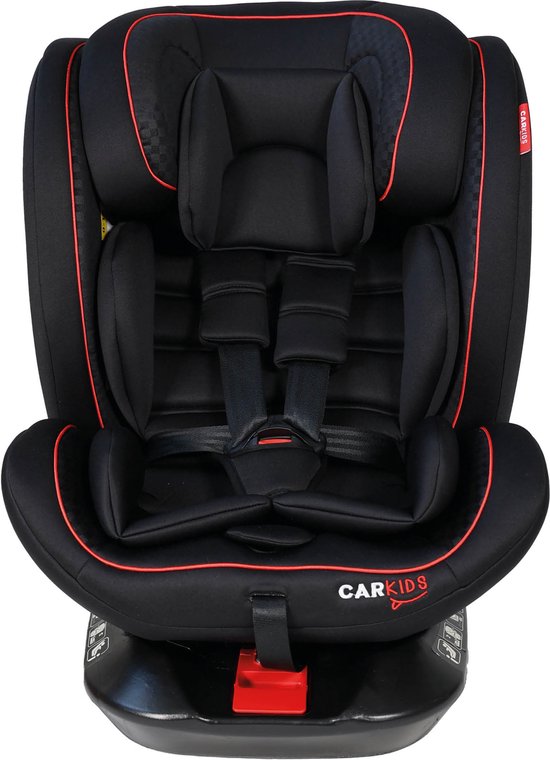 Carkids -Size Autostoeltje - Darcy - 360° Draaibaar - 40-150cm - Isofix - Zwart/Rood