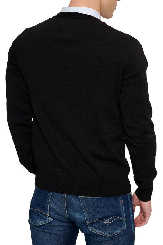Mario Russo Pullover - Zwart - Maat XXL - Italiaanse Schnit - 85% Katoen Pullover